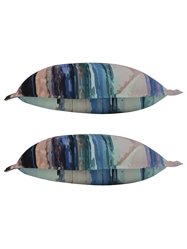 Multicolor_Soft_Comfort_Pillow_Covers_Set,_Aquarelle_100_Percent_Cotton_2_Pillow_Covers_18X27_Inch