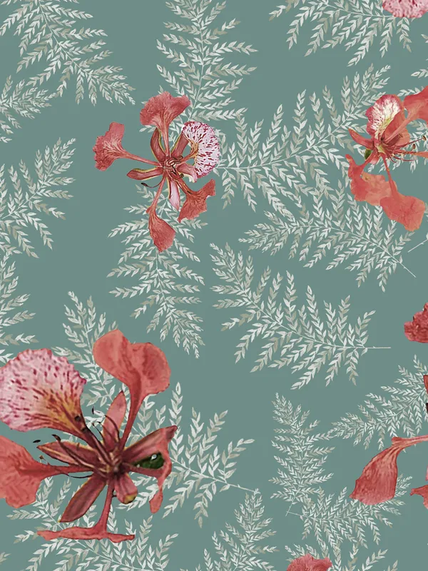 Green_Soft_Comfort_Pillow_Covers_Set,_Poinciana_Teal_100_Percent_Cotton_2_Pillow_Covers_18X27_Inch