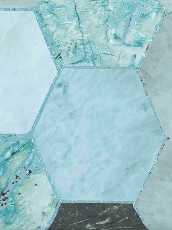 Green_Soft_Comfort_Pillow_Covers_Set,_Hexagon_Teal_100_Percent_Cotton_2_Pillow_Covers_18X27_Inch_(Set_of_2)