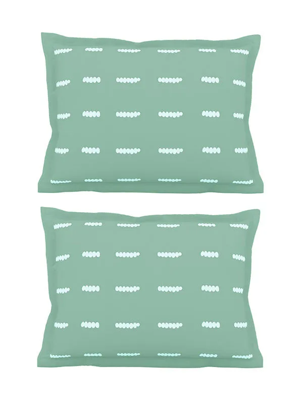 Green_Soft_Comfort_Pillow_Covers_Set,_Gondi_Tree_Green_100_Percent_Cotton_2_Pillow_Covers_18X27_Inch__(Set_of_2)