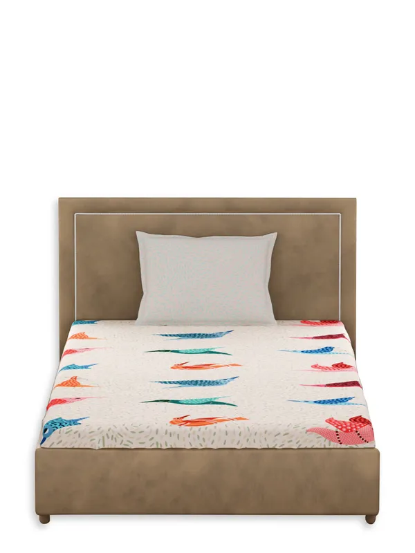 Off_White_Premium_Single_Size_Bedsheet,_Gondi_Bird_300_Tc_100_Percent_Cotton_1_Pillow_Cover