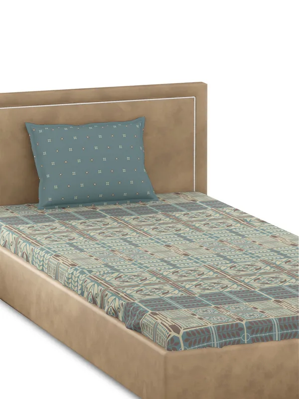 Light_Green_Premium_Single_Size_Bedsheet,_Strasbourg_300_Tc_100_Percent_Cotton_1_Pillow_Cover