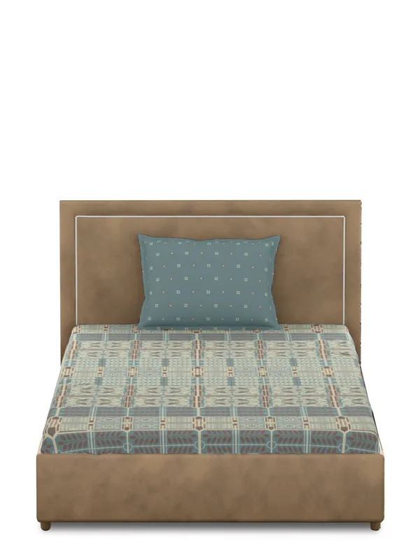 Light_Green_Premium_Single_Size_Bedsheet,_Strasbourg_300_Tc_100_Percent_Cotton_1_Pillow_Cover