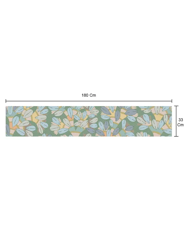 Light_Green_100%_Cotton_Printed_Table_Runner_70In_X_13In_Gondi_Tree_Green_Collection_Soft_Durable_Breathable_Nature-Inspi_Design_Elegant_Machine_Washable_Stylish