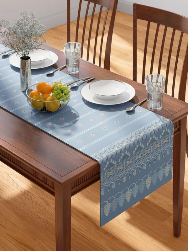Light_Green_100%_Cotton_Printed_Table_Runner_70In_X_13In_Hooghly_Collection_Soft_Durable_Breathable_Nature-Inspi_Design_Elegant_Machine_Washable_Stylish