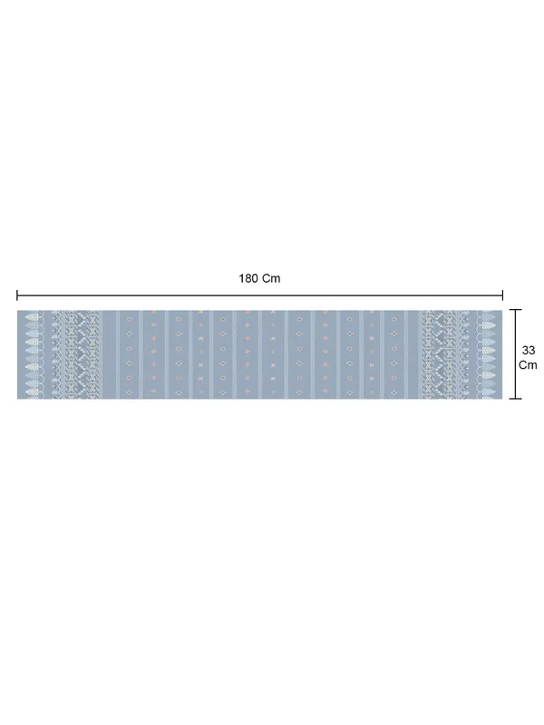 Light_Green_100%_Cotton_Printed_Table_Runner_70In_X_13In_Hooghly_Collection_Soft_Durable_Breathable_Nature-Inspi_Design_Elegant_Machine_Washable_Stylish