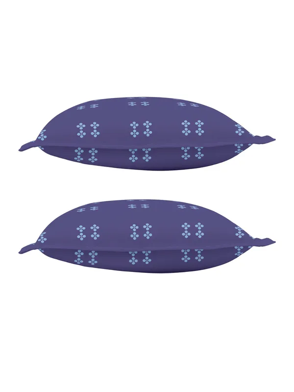 Blue_Soft_Comfort_Pillow_Covers_Set,_Hooghly_Navy_100_Percent_Cotton_2_Pillow_Covers_18X27_Inch