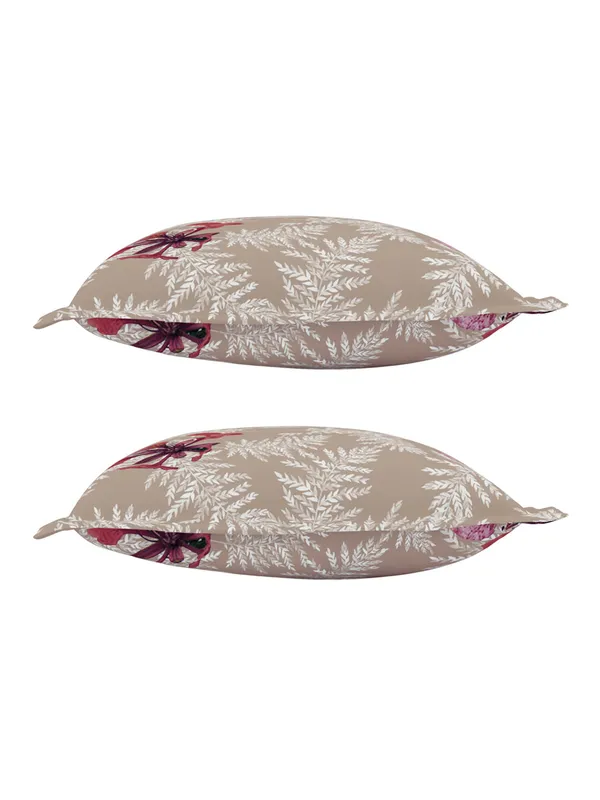Beige_Soft_Comfort_Pillow_Covers_Set,_Poinciana_Beige_100_Percent_Cotton_2_Pillow_Covers_18X27_Inch