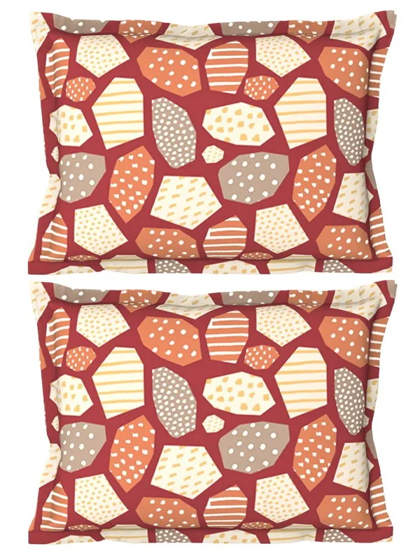 Multicolor_Mosaic_Burgundy_Collection_100_Percent_Cotton_Pillow_Covers_18X27_In_Soft_Breathable_Durable_Comfortable_Fade_Resistant_Skin_Friendly_Nature_Inspi_Premium_Cotton_(Set_Of_2_)