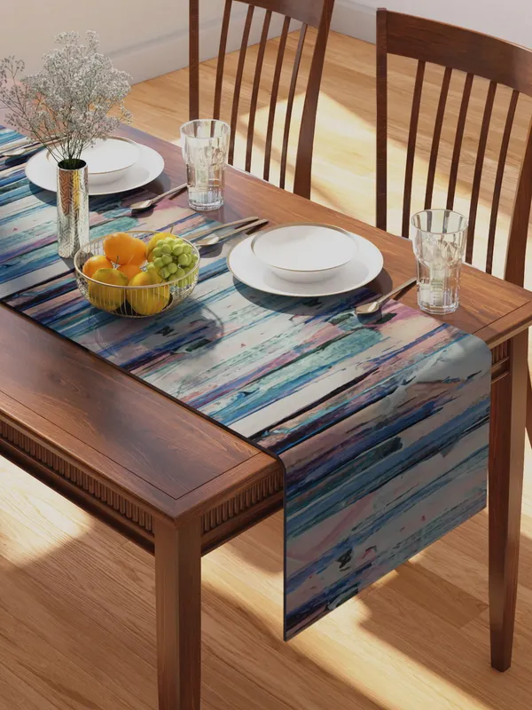 Light_Green_100%_Cotton_Printed_Table_Runner_70In_X_13In_Aquarelle_Collection_Soft_Durable_Breathable_Nature-Inspi_Design_Elegant_Machine_Washable_Stylish
