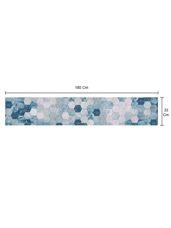 Light_Green_100%_Cotton_Printed_Table_Runner_70In_X_13In_Hexagon_Collection_Soft_Durable_Breathable_Nature-Inspi_Design_Elegant_Machine_Washable_Stylish