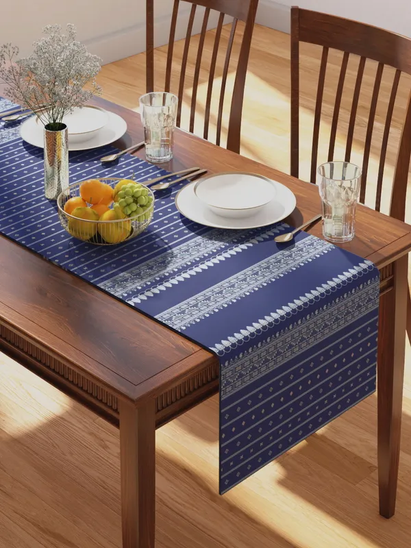 Blue_100%_Cotton_Printed_Table_Runner_70In_X_13In_Hooghly_Navy_Collection_Soft_Durable_Breathable_Nature-Inspi_Design_Elegant_Machine_Washable_Stylish
