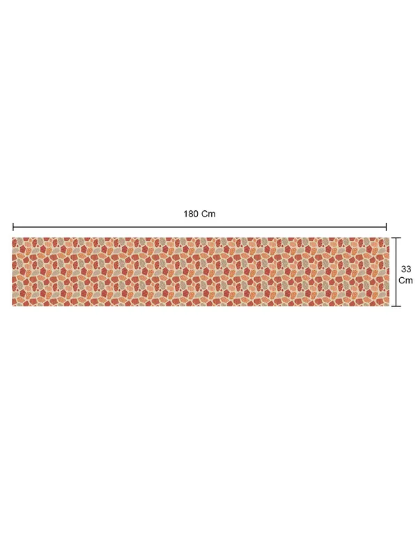 Beige_100_Percent_Cotton_Printed_Table_Runner_70In_X_13In_Mosaic_Burgundy_Collection_Soft_Durable_Breathable_Nature_Inspi_Design_Elegant_Dining_Table_Decor_Machine_Washable_Stylish