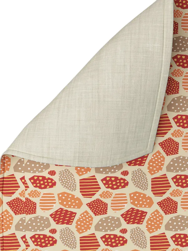 Beige_100_Percent_Cotton_Printed_Table_Runner_70In_X_13In_Mosaic_Burgundy_Collection_Soft_Durable_Breathable_Nature_Inspi_Design_Elegant_Dining_Table_Decor_Machine_Washable_Stylish