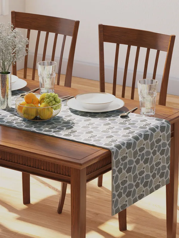 Light_Green_100_Percent_Cotton_Printed_Table_Runner_70In_X_13In_Mosaic_Collection_Soft_Durable_Breathable_Nature_Inspi_Design_Elegant_Machine_Washable_Stylish_Dining_For_Home_And_Kitchen_Decor
