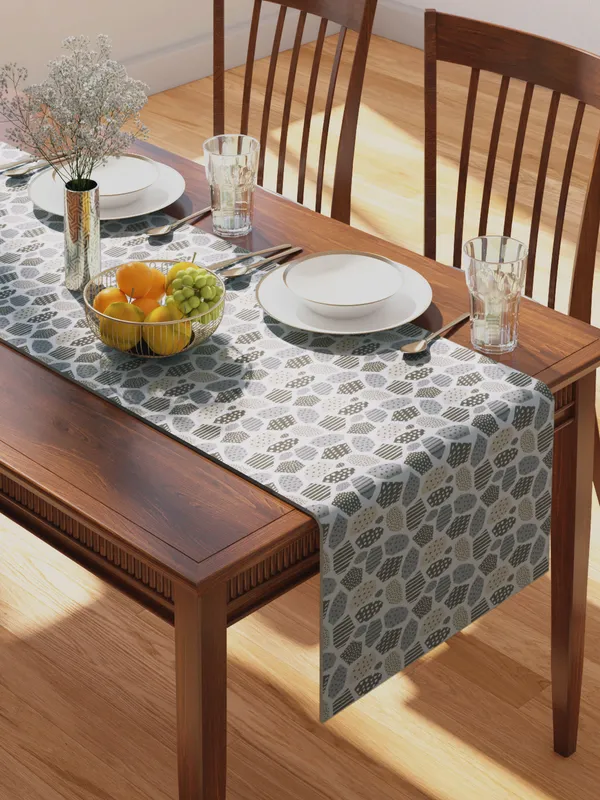 Light_Green_100_Percent_Cotton_Printed_Table_Runner_70In_X_13In_Mosaic_Collection_Soft_Durable_Breathable_Nature_Inspi_Design_Elegant_Machine_Washable_Stylish_Dining_For_Home_And_Kitchen_Decor