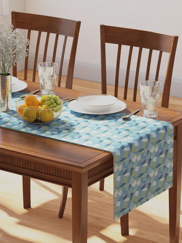 Green_100%_Cotton_Printed_Table_Runner_70In_X_13In_Origami_Collection_Soft_Durable_Breathable_Nature-Inspi_Design_Elegant_Machine_Washable_Stylish