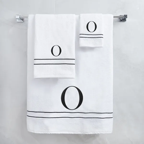 White_Monogrammed_Initial_O_Ultralux_Cotton_Bath_Hand_Face_Towels_Soft_Quick_Dry_Absorbent_Towels_For_Bathroom_Spa_Hotel_Gym_Personalized_Towel