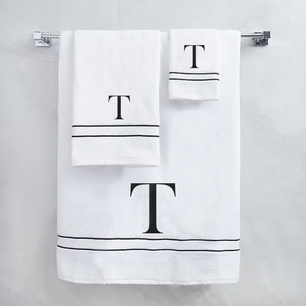 White_Monogrammed_Initial_T_Ultralux_Cotton_Bath_Hand_Face_Towels_Soft_Quick_Dry_Absorbent_Towels_For_Bathroom_Spa_Hotel_Gym_Personalized_Towel