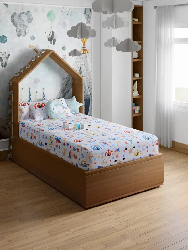 Off_White_Circus_200_Tc_Cotton_Single_Kids_Bed_Sheet_60X90_With_1_Pillow_Cover_18X27_Soft_Breathable_Durable_Lightweight_Easy_To_Clean_Colorful_Design_Perfect_For_Kids_Room_Everyday_Comfort