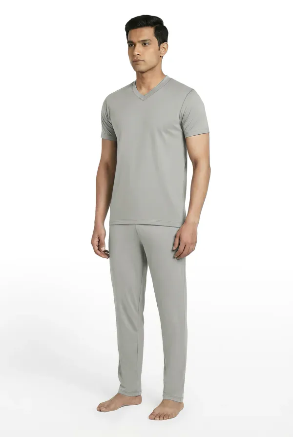 Soft_Comfort_Mens_Pyjama_Set_Modal_Cotton_Night_Suit_V_Neck_T-Shirt_And_Pants_Breathable_Sleepwear