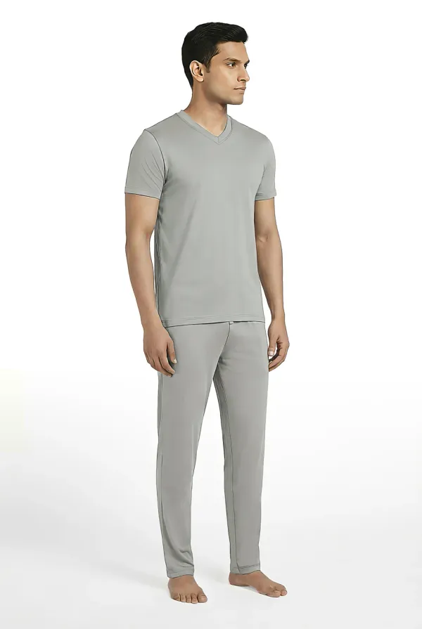 Soft_Comfort_Mens_Pyjama_Set_Modal_Cotton_Night_Suit_V_Neck_T-Shirt_And_Pants_Breathable_Sleepwear