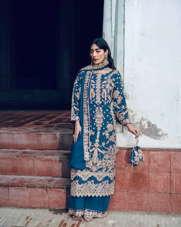 Green_Georgette_Suit_Set_For_Women
