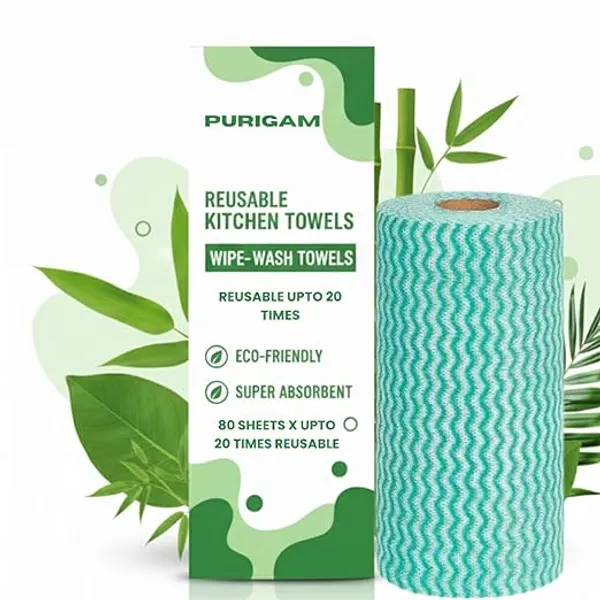White_Non-Woven_Fabric_Reusable_Kitchen_Towel_Roll_For_HOME_AND_KITCHEN