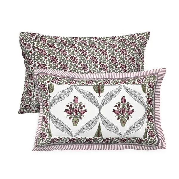 Floral_Handblock_Printed_Cotton_Double_Bedsheet_With_2_Pillow_Covers_For_Home_And_Decor