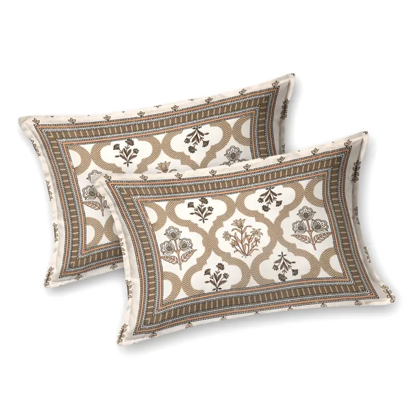 Beige_Traditional_Floral_Print_Premium_Cotton_Double_Bedsheet_With_2_Pillow_Covers_For_Home_And_Decor