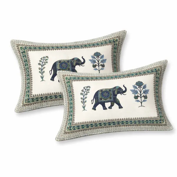 Premium_Elephant_Print_Cotton_Bedsheet_with_Pillow_Covers