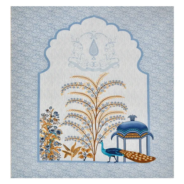 Ethnic_Peacock_Print_Cotton_Viscose_Bedsheet_With_2_Pillow_Covers_For_Home_And_Decor