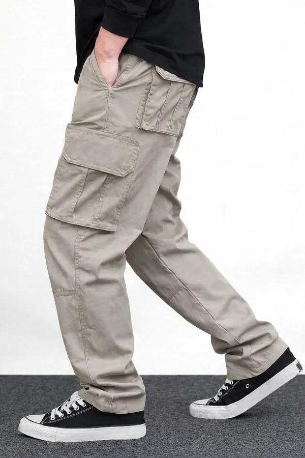 Beige_Cotton_Solid_Regular_Fit_Cargo_For_Men