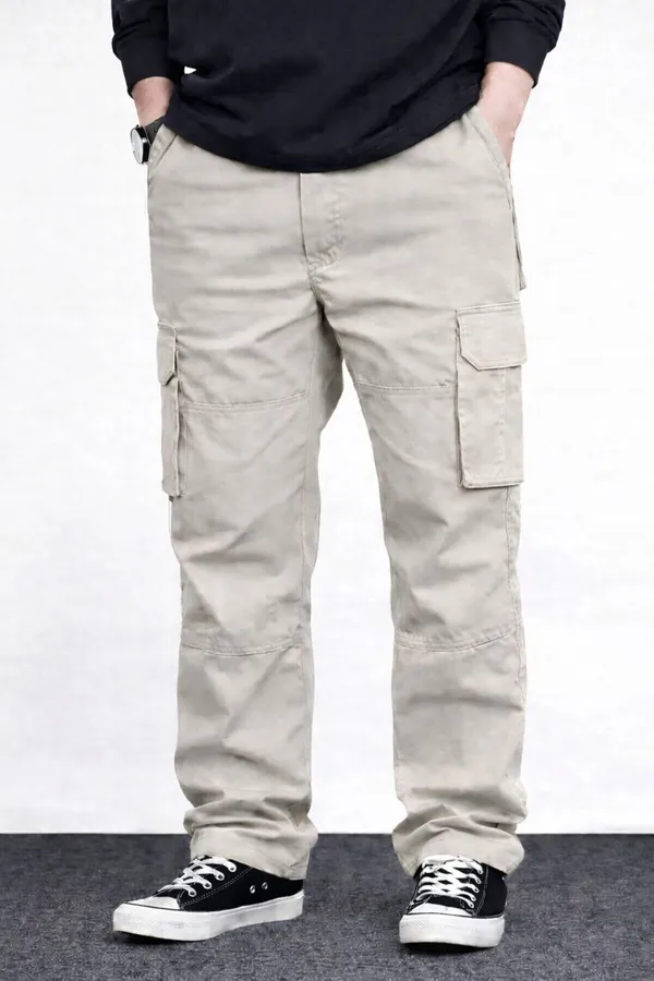 Beige_Cotton_Solid_Regular_Fit_Cargo_For_Men