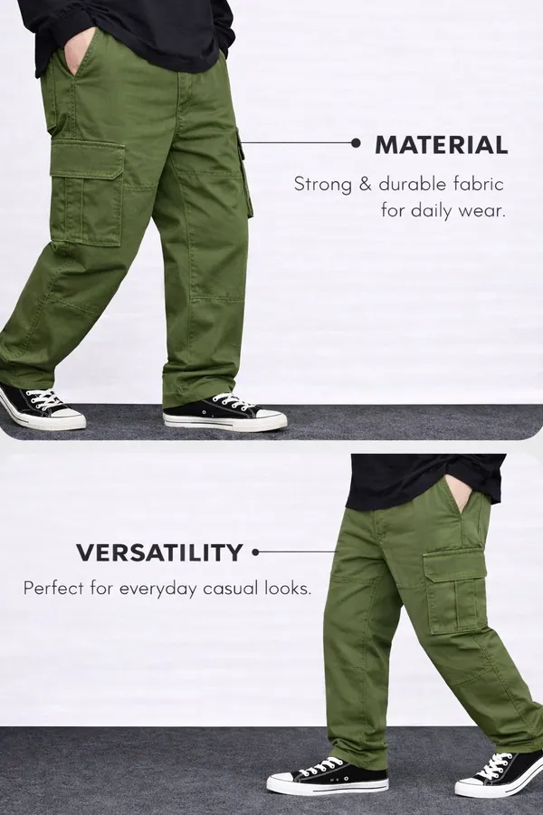 Green_Cotton_Solid_Regular_Fit_Cargo_For_Men