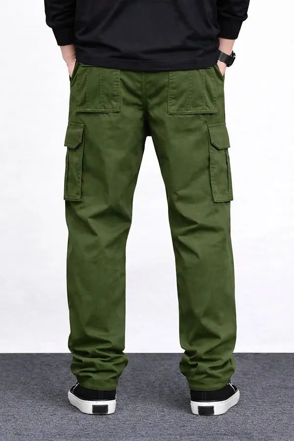 Green_Cotton_Solid_Regular_Fit_Cargo_For_Men