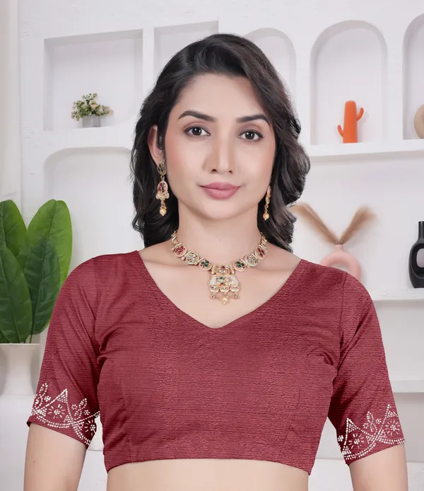 Burgundy_Crepe_Fancy_Stone_Work_Saree_for_Women