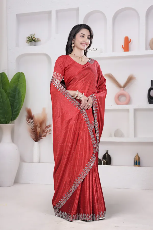 Crimson_Red_Crepe_Fancy_Swarovski_Work_Saree_for_Women