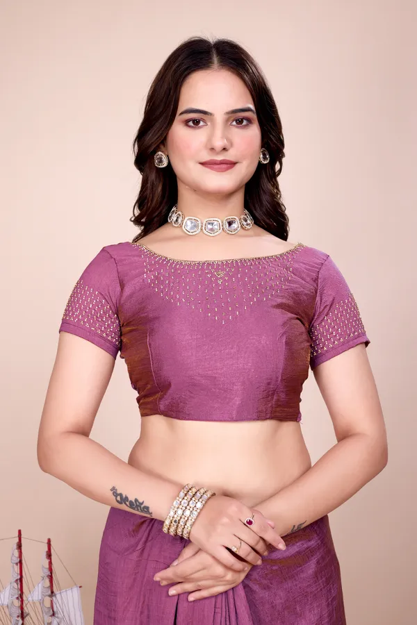 Designer_Pink_Silk_Stone_Work_Saree_For_Women