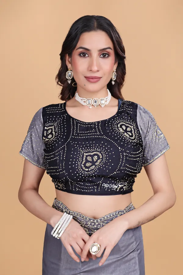 Navy_Blue_And_Grey_Shaded_Chiffon_Stone_Work_Saree_For_Women