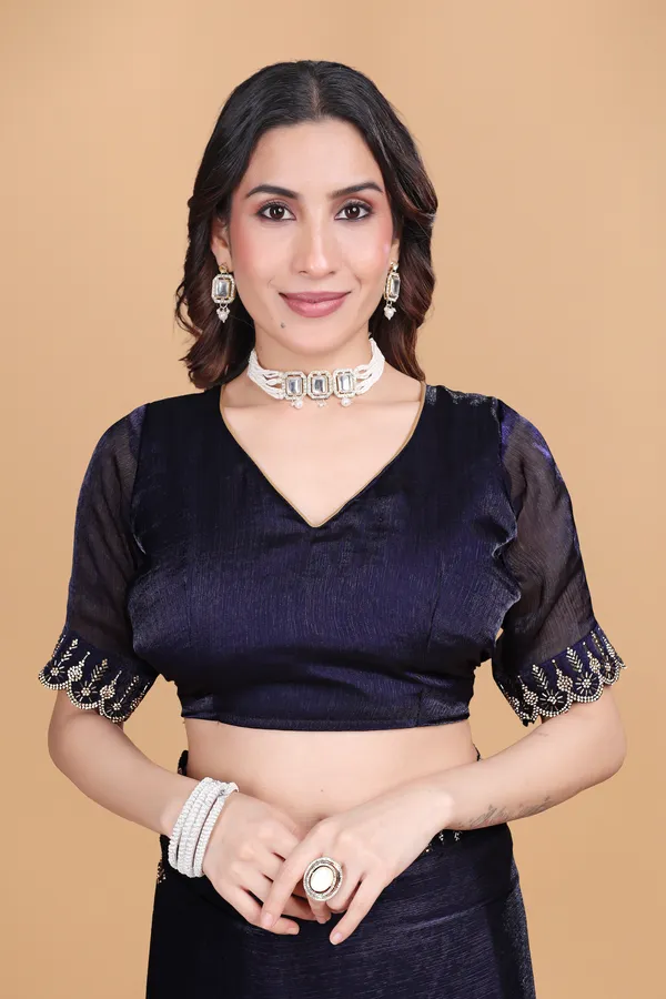 Navy_Blue_Fendi_Chiffon_Stone_Work_Saree_For_Women