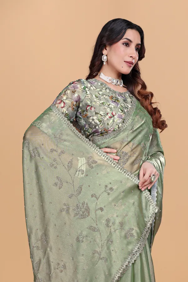Pista_Georgette_Full_Body_Work_Saree_For_Women