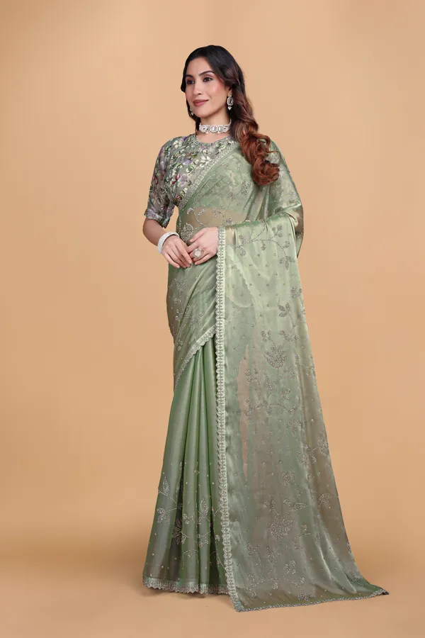 Pista_Georgette_Full_Body_Work_Saree_For_Women