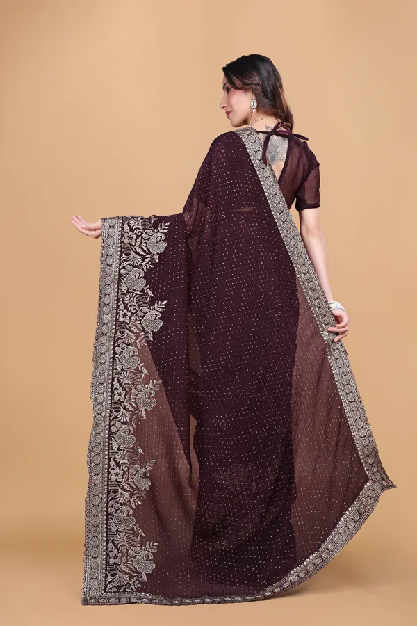 Wine_Chiffon_Embroidery_With_Swarovski_Work_Saree_For_Women