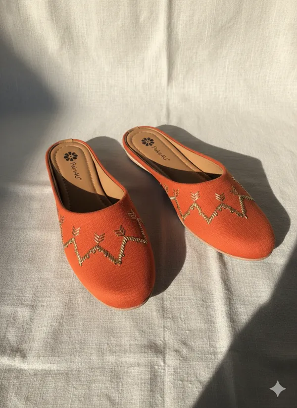 Rust_Embellished_Ethnic_Mules_Flats_For_Women