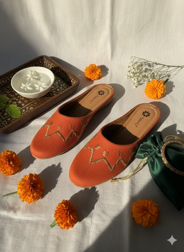 Rust_Embellished_Ethnic_Mules_Flats_For_Women