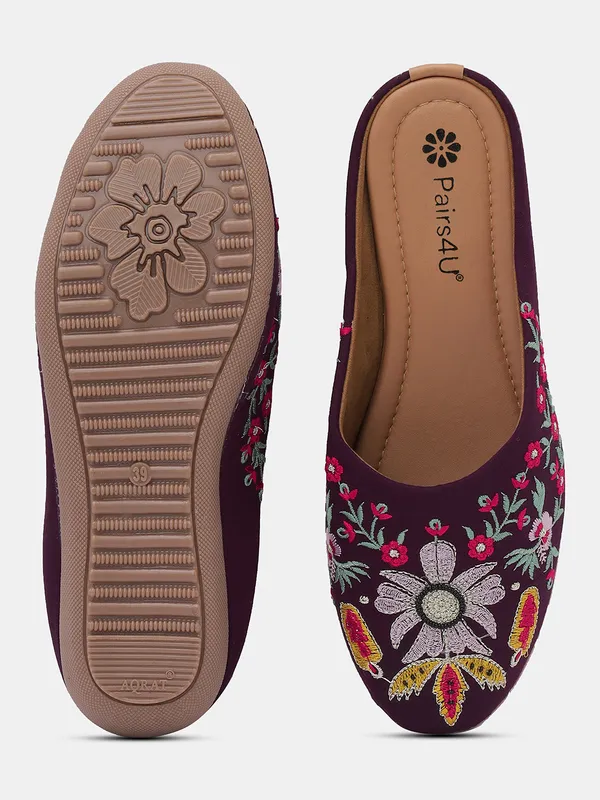 Wine_Embellished_Embroidered_Canvas_Slip_On_Flats_For_Women
