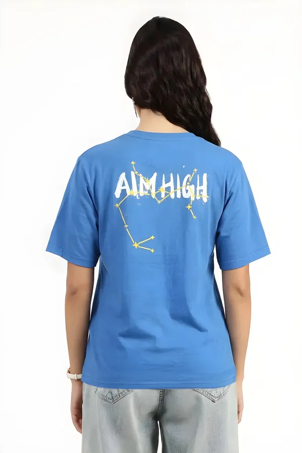 Blue_Cotton_Graphic_T-Shirt_For_Unisex_-_Oversized_Fit