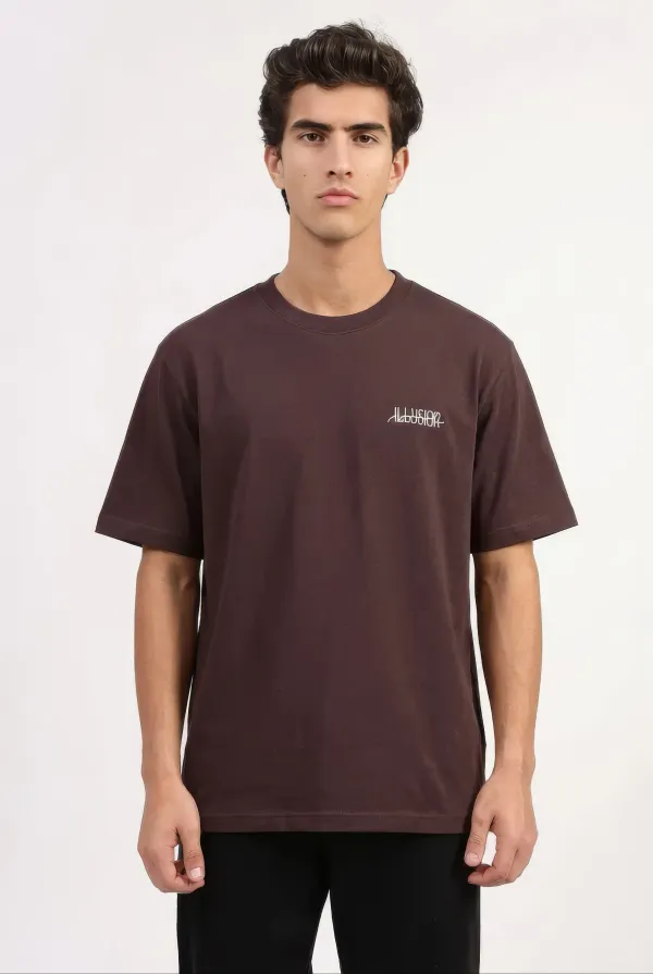 Brown_Cotton_Graphic_T-Shirt_For_Unisex_-_Oversized_Fit