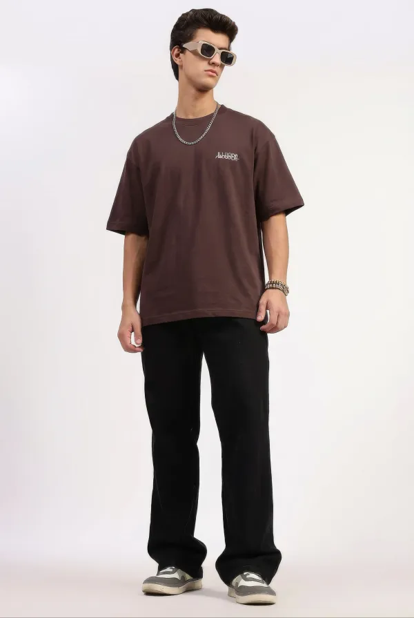 Brown_Cotton_Graphic_T-Shirt_For_Unisex_-_Oversized_Fit